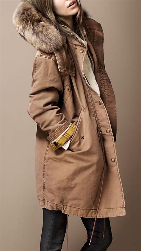 burberry parka mit pelz|Burberry store online.